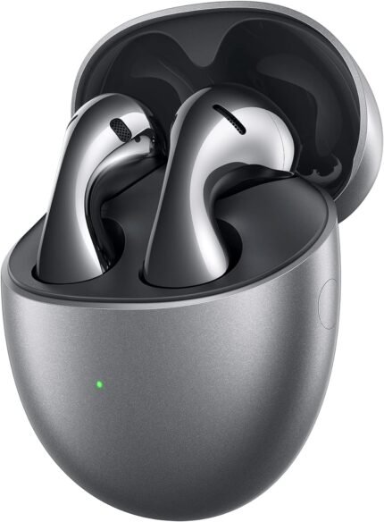 HUAWEI FreeBuds 5 Wireless Earbuds - Bluetooth Earphones with Noise Cancelling - Curved in Ear Headphones with Optimal Fit - Long Battery Life and Water Resistant - Hi-Res Certified (Silver Frost)